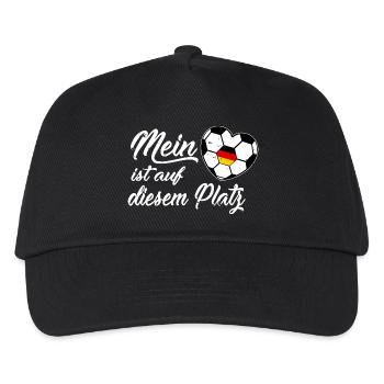 MEIN HERZ IST AUF DIESM PLATZ - Kinder Basecap - Schwarz - Vorne