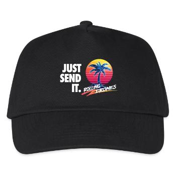 Senden Sie es einfach @ RollingDrones - Kinder Basecap - Schwarz - Vorne