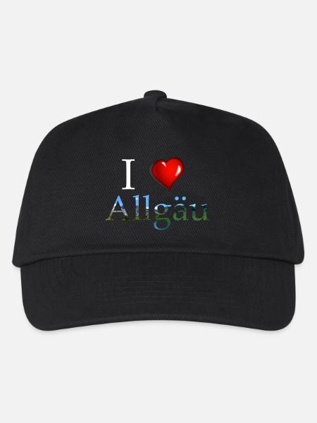 i love allgaeu, Allgäu, Ich liebe das Allgäu - Kinder Basecap - Schwarz