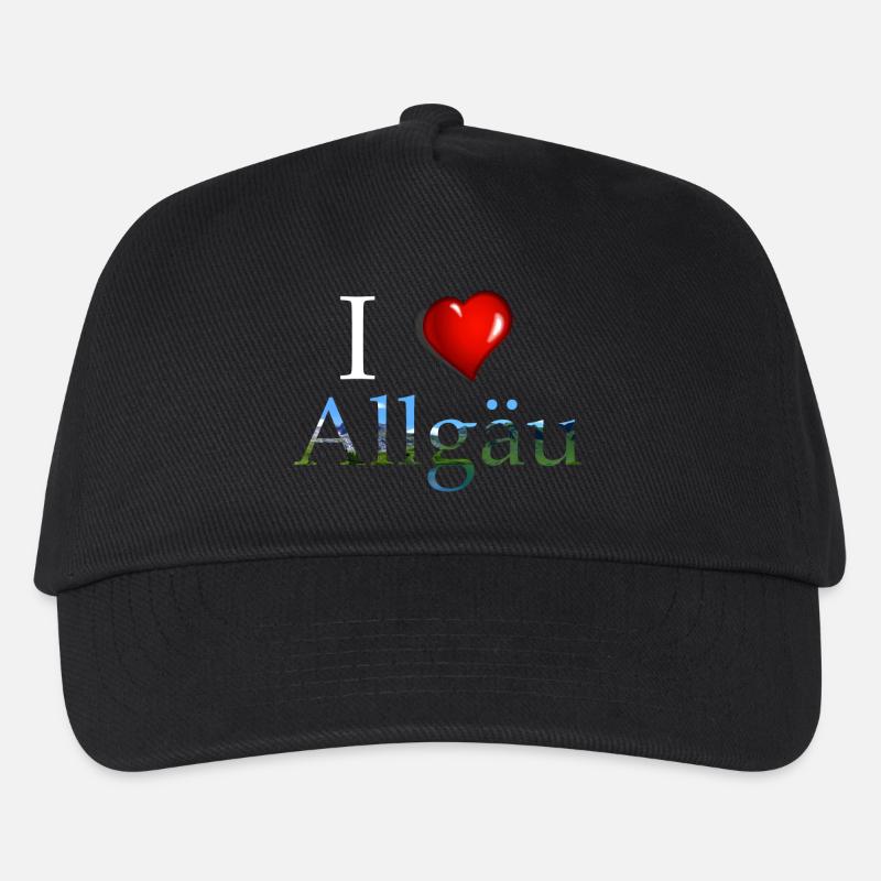 i love allgaeu, Allgäu, Ich liebe das Allgäu - Kinder Basecap - Schwarz