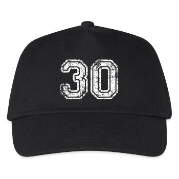 30 - Kids’ Baseball Cap - black - Front