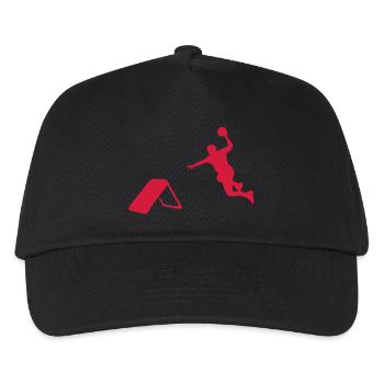 Tchoukball Silhouette Schatten shadow9 Ziel - Kinder Basecap - Schwarz - Vorne