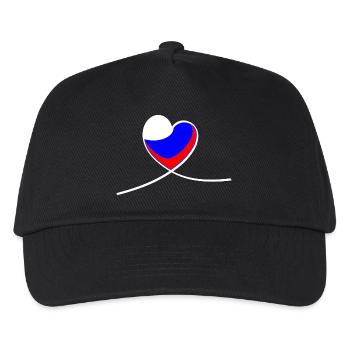 Russia heart - Kids’ Baseball Cap - black - Front