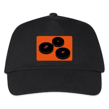 petit2 Puck Brettspiel Club-Logo - Kinder Basecap - Schwarz - Vorne