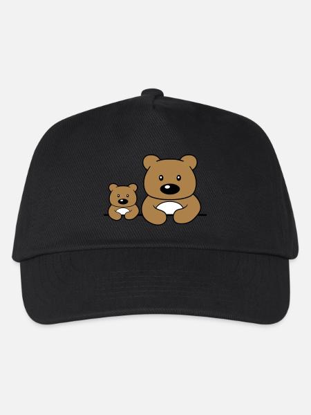 kind junges baby papa mama familie 2 freunde team - Kinder Basecap - Schwarz