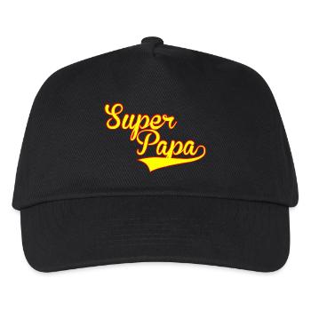 super papa - Kinder Basecap - Schwarz - Vorne