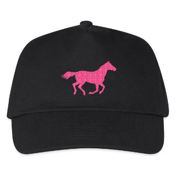 cheval de paillettes - Casquette de baseball Enfant - noir - Devant