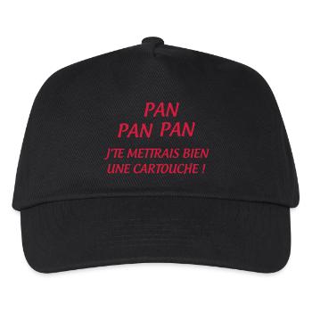 Pan Pan Pan Jte mettrais bien une cartouche ! - Kids’ Baseball Cap - black - Front