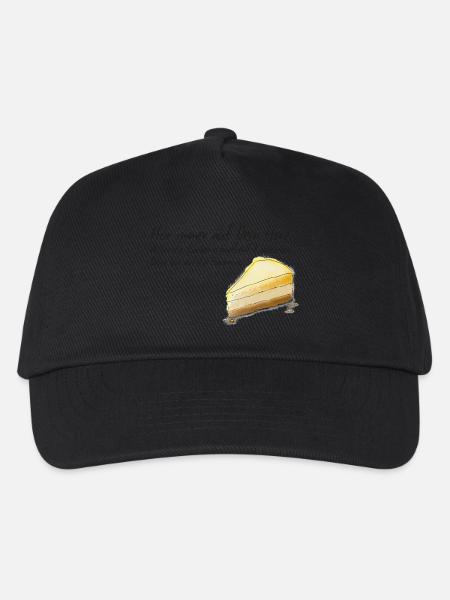 Käsekuchen T-Shirt - Kinder Basecap - Schwarz