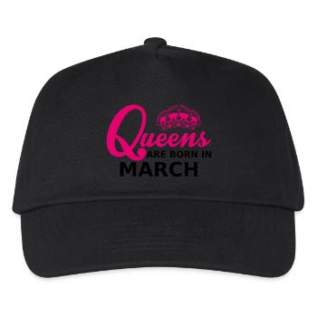 queens are born in march - Casquette de baseball Enfant - noir - Devant