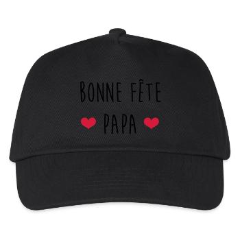Papa Vati Vater Vatertag Geburtstag Dad Familie - Kinder Basecap - Schwarz - Vorne
