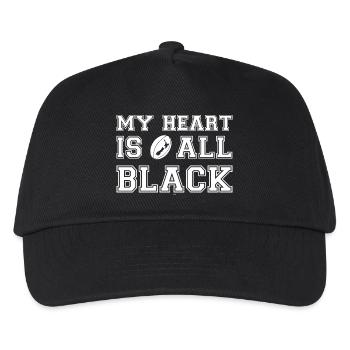 New Zealand My Heart Is All Black - Kids’ Baseball Cap - black - Front