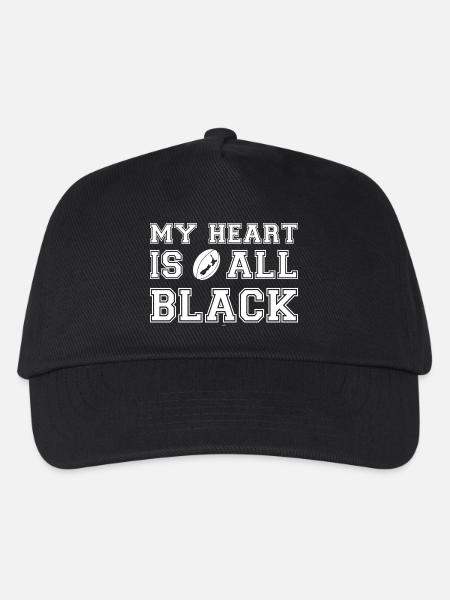 New Zealand My Heart Is All Black - Kinder Basecap - Schwarz