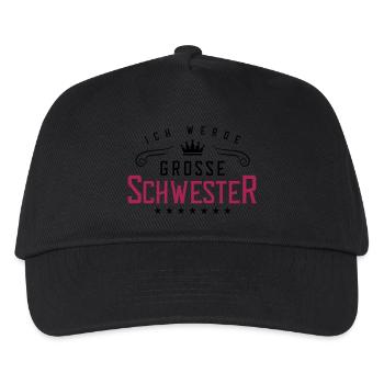 ich werde grosse schwester - Kinder Basecap - Schwarz - Vorne