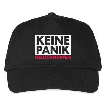 Keine Panik Heuschnupfen - Kinder Basecap - Schwarz - Vorne