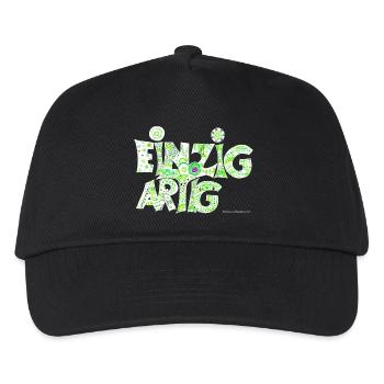Einzigartig - Kinder Basecap - Schwarz - Vorne