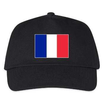 Frankreich Flagge - Kinder Basecap - Schwarz - Vorne