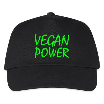 Vegan power - Kids’ Baseball Cap - black - Front