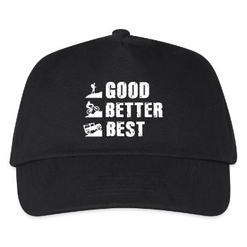 defender good better best - Kids’ Baseball Cap - black - Front