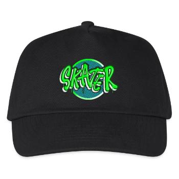 Skater - Kinder Basecap - Schwarz - Vorne