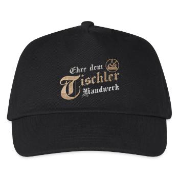 Ehre dem Handwerk Tischler Zunftzeichen - Kinder Basecap - Schwarz - Vorne