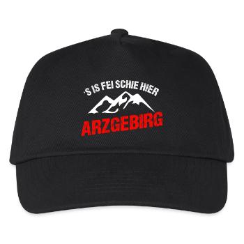 is fei schie hier - Kinder Basecap - Schwarz - Vorne