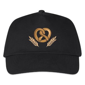 baker bakery cereal barley wheat icon logo - Kids’ Baseball Cap - black - Front