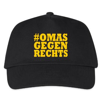 omas gegen rechts - Kinder Basecap - Schwarz - Vorne