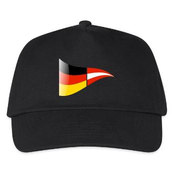 Deutsch-Oesterreichische Flagge - Kinder Basecap - Schwarz - Vorne