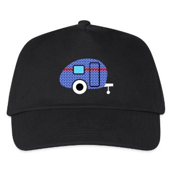 Caravan Knitting Pattern Caravan Camping Winter - Kids’ Baseball Cap - black - Front