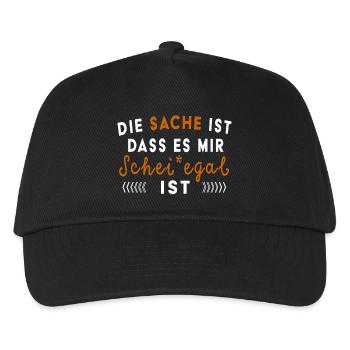 Ist mir Schei*egal Frecher Spruch Provokation Fun - Kinder Basecap - Schwarz - Vorne