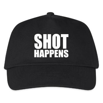 Shot happens - Kids’ Baseball Cap - black - Front