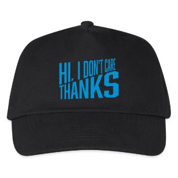 Hi I dont care - Kinder Basecap - Schwarz - Vorne