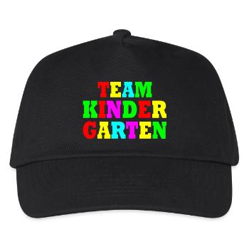 Team kindergarten - Kinder Basecap - Schwarz - Vorne