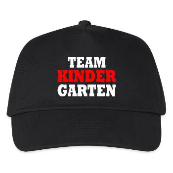 Team kindergarten - Kinder Basecap - Schwarz - Vorne
