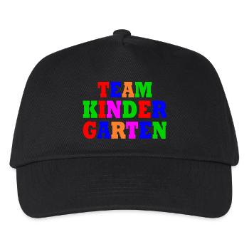 Team kindergarten - Kinder Basecap - Schwarz - Vorne