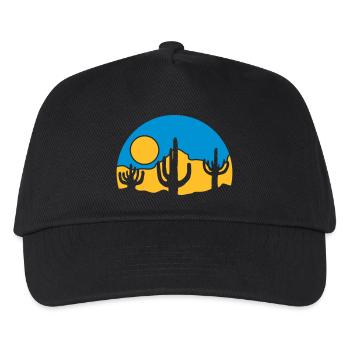 Kakteen Natur Sonne Wüste - Kinder Basecap - Schwarz - Vorne