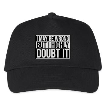 I may be wrong - Kids’ Baseball Cap - black - Front
