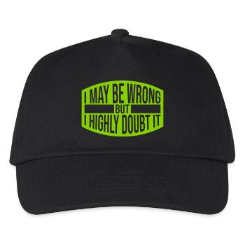 I may be wrong - Kids’ Baseball Cap - black - Front