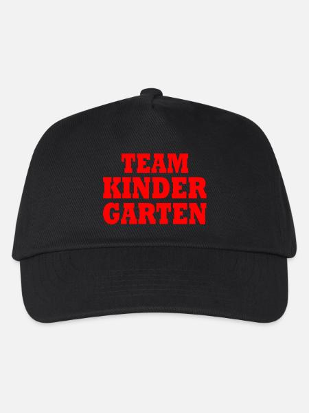 Team kindergarten - Kinder Basecap - Schwarz