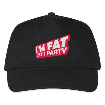 im fat lets party - Kinder Basecap - Schwarz - Vorne