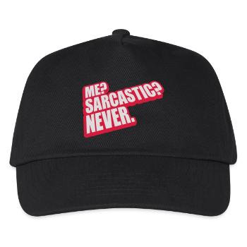 me sarcastic never quote - Kids’ Baseball Cap - black - Front