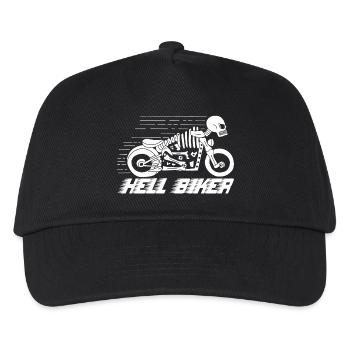 Motorcycle skeleton white - Kids’ Baseball Cap - black - Front