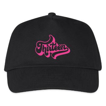Süßes Geschenk zum 13. Geburtstag 13 Jahre alt - Dreizehn - Kinder Basecap - Schwarz - Vorne