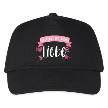 Klettern Bouldern Bergsteigen Berge Liebe Geschenk - Kinder Basecap - Schwarz - Vorne