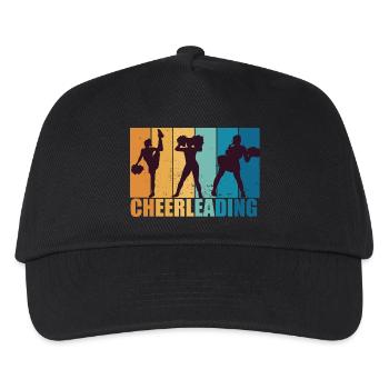 Cheerleading Cheerleader Vintage Geschenk - Kinder Basecap - Schwarz - Vorne