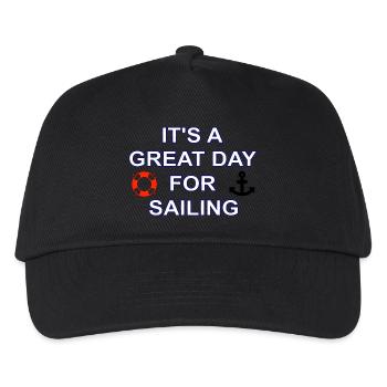 Voile - Casquette de baseball Enfant - noir - Devant