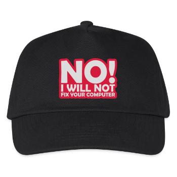 not fix your computer - Kids’ Baseball Cap - black - Front