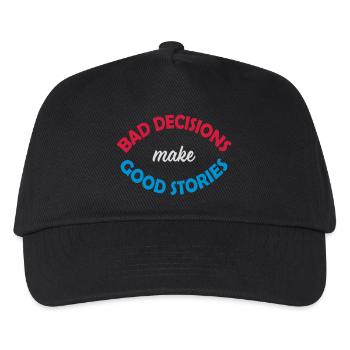 Mauvaises décisions, belles histoires - Casquette de baseball Enfant - noir - Devant