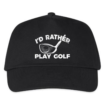 Golf Fan - Kinder Basecap - Schwarz - Vorne